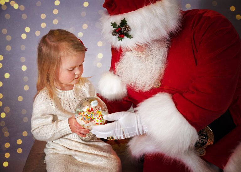 Santa Benn Snow Globe and Kid